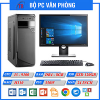 BỘ PC Văn Phòng TBC (i3 9100/H310/8GB RAM/120GB SSD/Màn 24 inch)