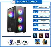 PC GAMING ( H110/I3 6100/Ram4 8G/SSD 256G/VGA GTX 1060)