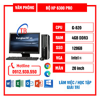 Bộ Cây máy tính để bàn HP 6300 Pro CPU G 820, Ram 4GB, HDD 120 GB, Màn hình 20 inch