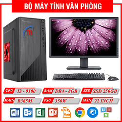 BỘ PC Văn Phòng TBM (i5 8400/H365M/8GB RAM/250GB SSD/Màn 22 inch)