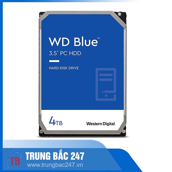 Ổ CỨNG HDD WD 4TB BLUE 3.5 INCH, 5400RPM, SATA, 256MB CACHE (WD40EZAZ)