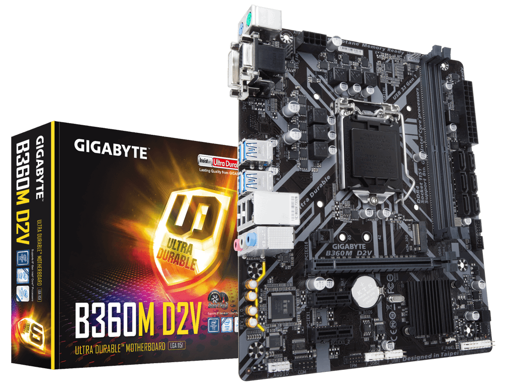 Main Gigabyte GA-B360M-D2V (Chipset Intel B360/ Socket LGA1151/ VGA onboard)